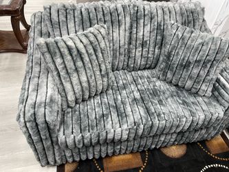 GRAY CORDUROY SOFA LOVESEAT SET SALE