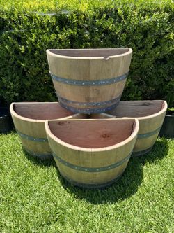 1/4 Wine Barrel Planter