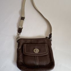 Coach Brown Pebbled Leather Crossbody 