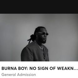 Burna Boy: No Sign Of Weakness Tour Climate Pledge Arena