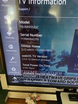 LG 70in  4k UHD smart tv