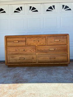 Post modern vintage oak dresser