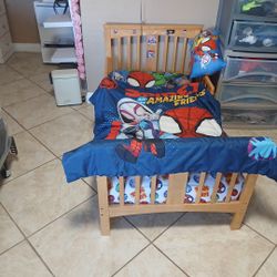 Toddler Bed With Mattress And Bedding 