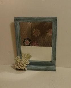 Shabby chic mirror with shelf