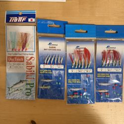 Fishing gigs Sabiki set of  4 sizes  8 , 6,4 and 2