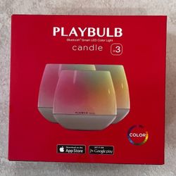 (3) Pack of PLAYBULB Bluetooth Smart LED Flameless Color Light Candles $20