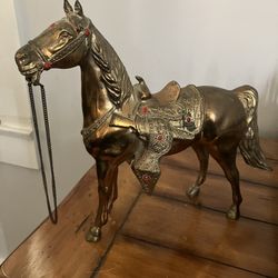 Antique Brass Horse