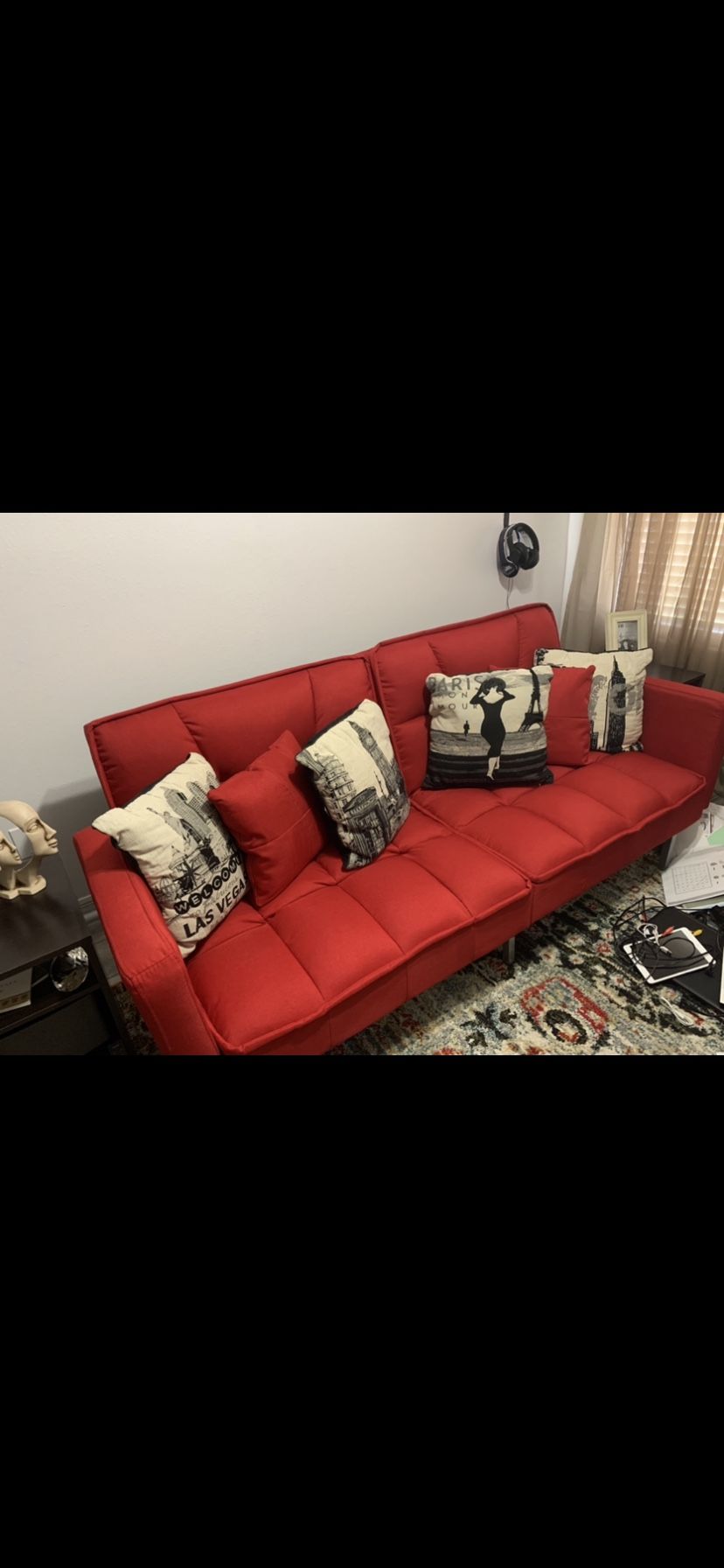 Red Futon Sofa Bed