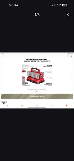 Milwaukee M18 PACKOUT Six Bay Rapid Charger. Brand new in package $240 obo