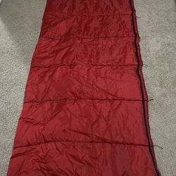 Two sleeping bags- Ozark Trail 50-Degree Warm Weather Red Sleeping Bag, 33"x75"