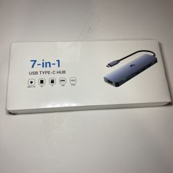7 in 1 Multifunctional USB-C Hub Portable Laptop Computer 4K HDMI Output Type C Devices New