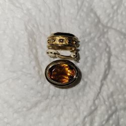 Super Nice Matching Citrine Clip  On Earrings 