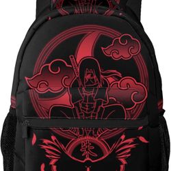 Hiking Casual Itachi Uchiha Backpack For Men/Girls Daypack Funny Anime School Bag Gifts Red One Size