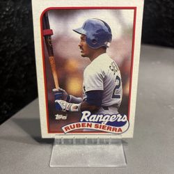 1989 Topps Ruben Sierra #53 Texas Rangers Baseball Card