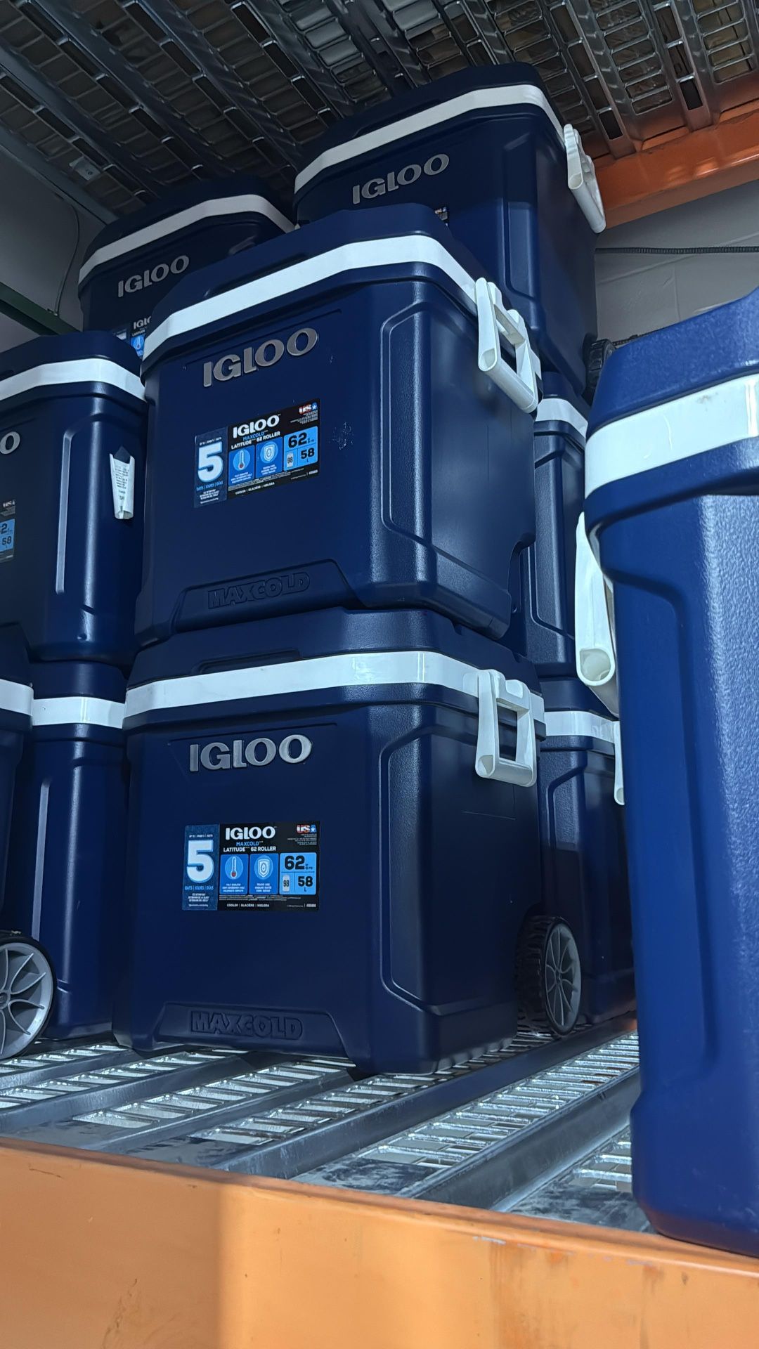 Igloo MaxCold Latitude 62-quart wheeled cooler. $40