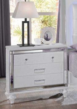 Valentino White Nightstand (just One)