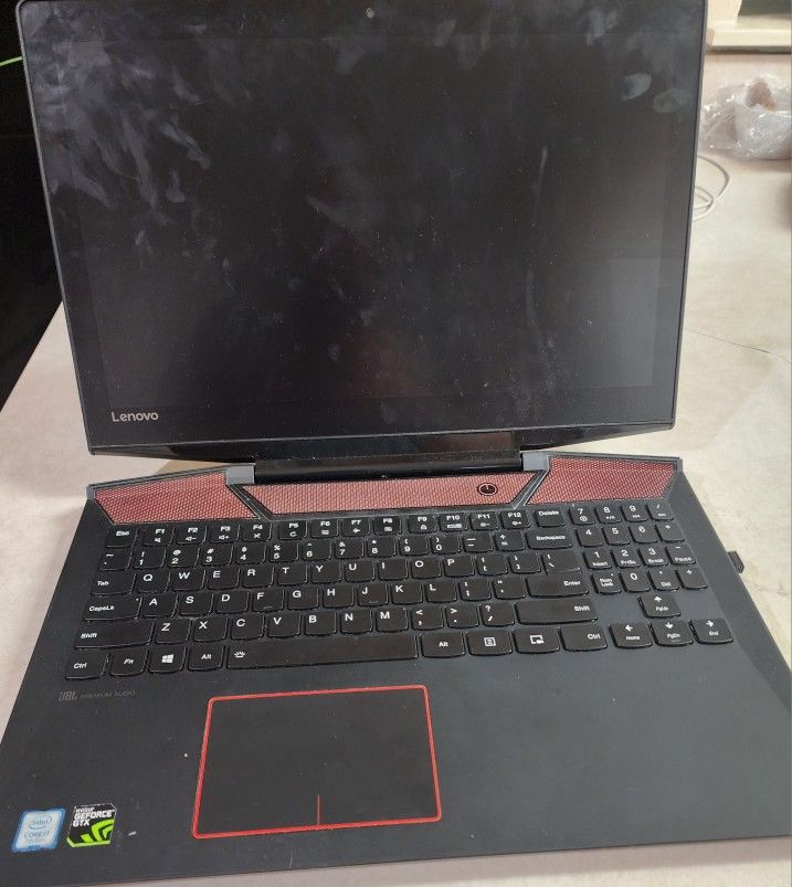 Lenovo 80VR Gaming Laptop and 24 Inch ASUS monitor