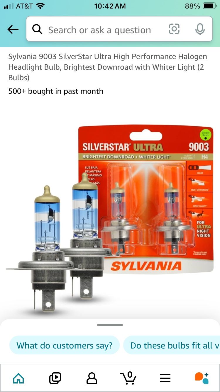 Sylvania 9003 Headlight Bulbs