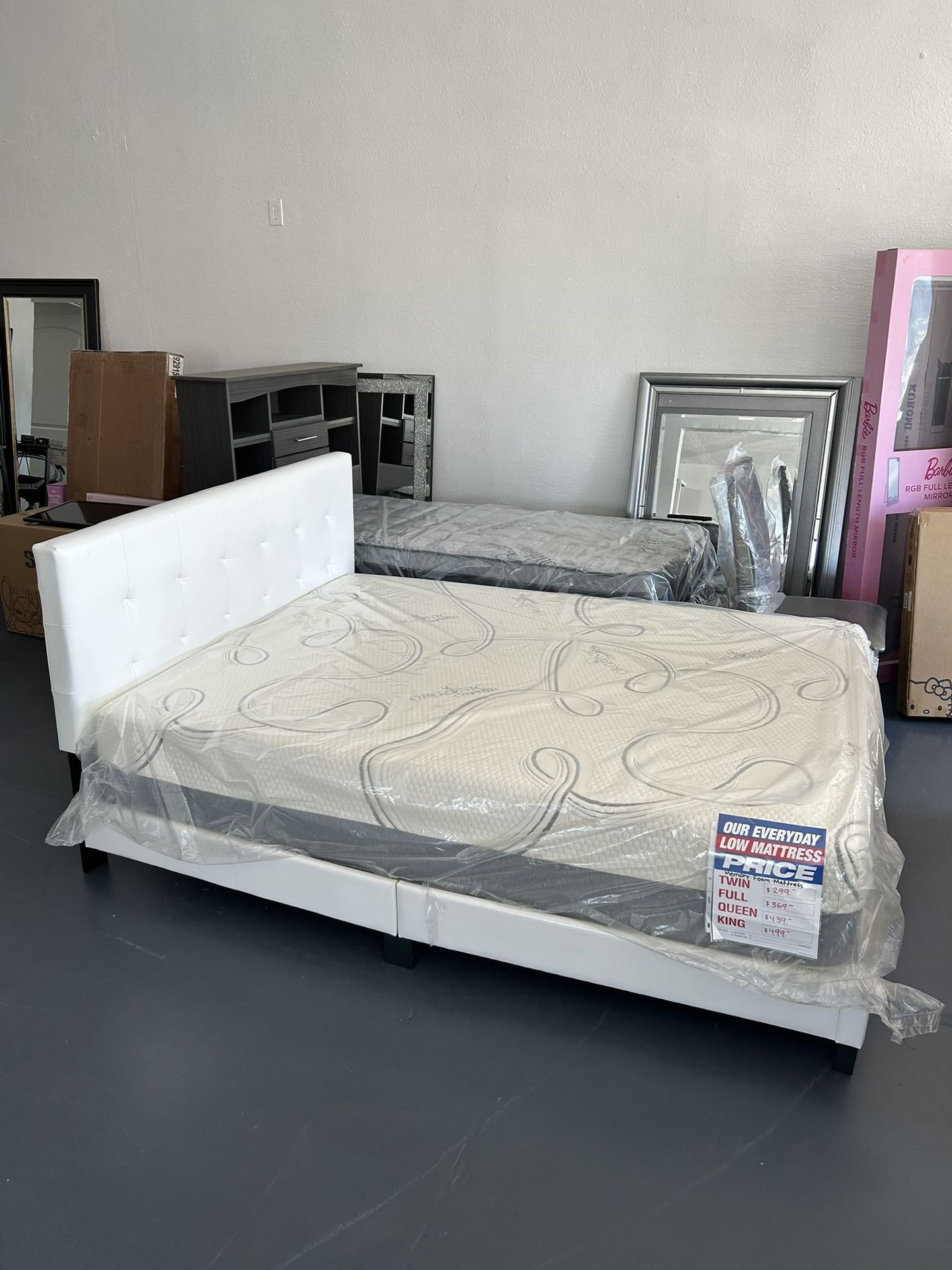 PU Leather Queen Size Bed frame 