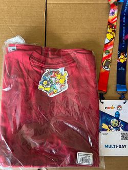 Pokemon Worlds 2026 San Francisco exclusive Youth(L) red T-shirt logo-$50