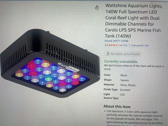 2 Watt Shine 140 Watt Full Spectrum Coral Reef Lights