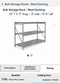 Bulk storage double rack