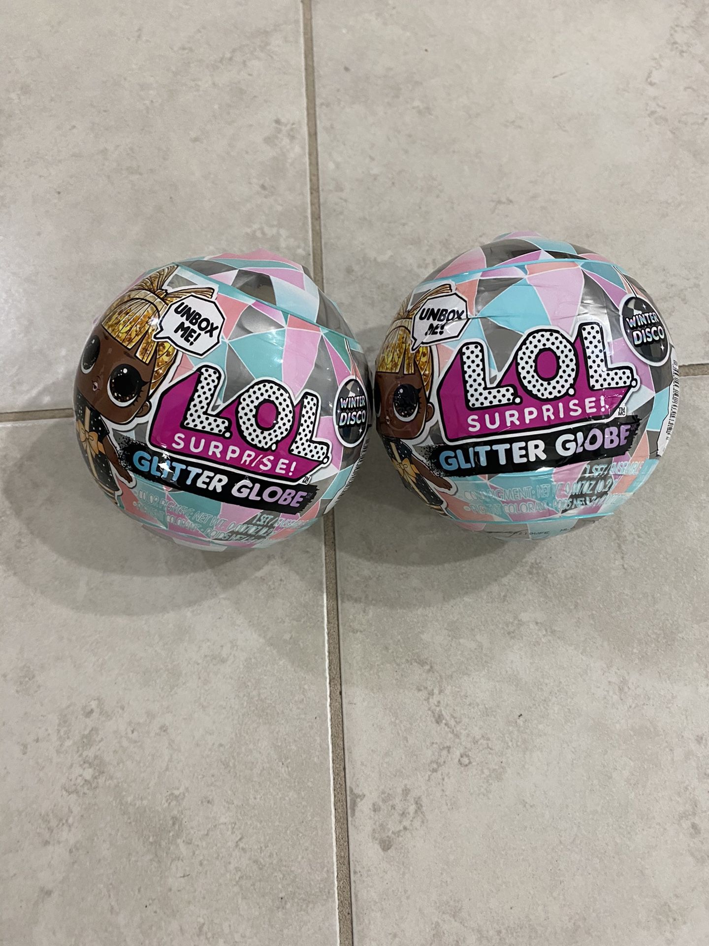 Lol surprise glitter globe set of 2