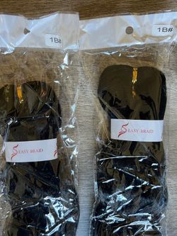 10 Pack Easy Braid Braiding Hair Extensions 1B# Natural Black New Sealed