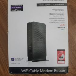 Netgear N600 WIFI CABLE MODEM ROUTER Model C3700