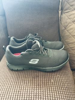 once Skechers SR Black Shoes Size:8