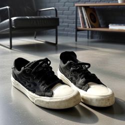 Straye Black Flame Low Profile Skating Sneakers 