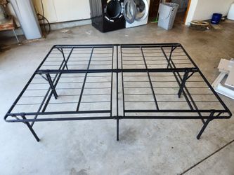 Queen size foldable bed frame.