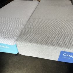 🛏️🛏️ Casper SNOW MAX & DREAM Mattress with 2 ADJUSTABLE BASES (SPLIT-KING) - SALE ~70% Off