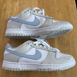 New Nike Dunk Low White Gray Blue Shoes Women’s 7, Youth 5.5y