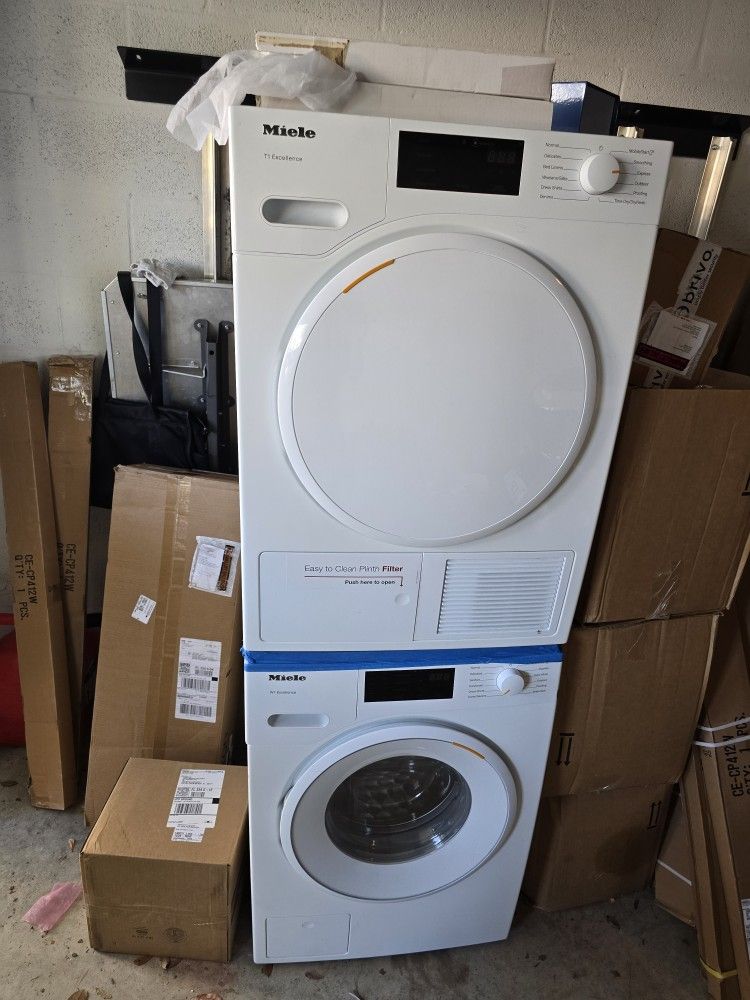 Miele T1- W1 Excellence Model Washer And Dryer Stackable