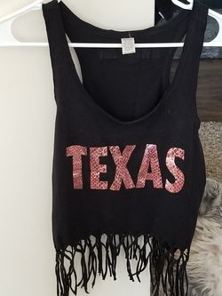 Black Texas Tank Top Size Small
