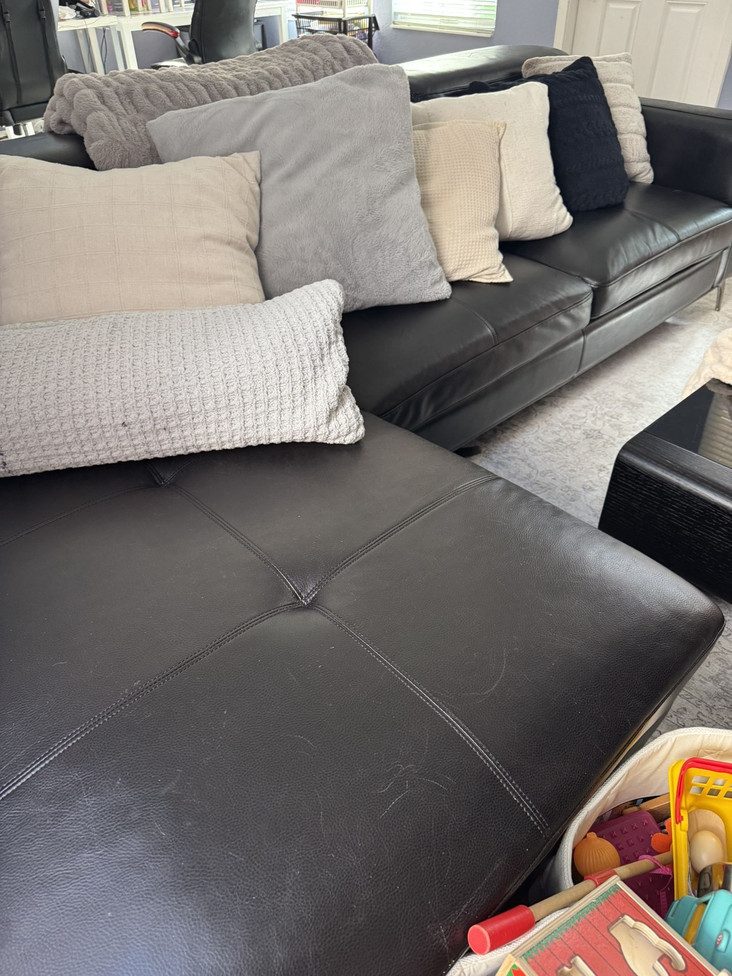 Black Couch Sofia Vergara