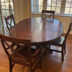 Oval Wood Table And Chairs