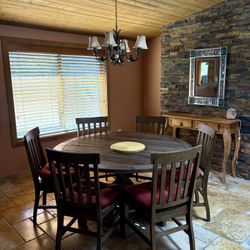 Rustic Farm Table and Chairs