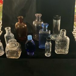 10 Vintage Small Bottles 