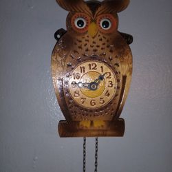 Antique Ow L Cuckoo Clock,=B A C H M A L E R & K L E M M E R…Made In Germany