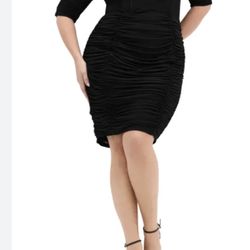 Size 16 City Chic Black Bustier Dress