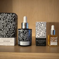 Naked and Thriving Renew Resurfacing Night Serum and Rejuvenate Restotative Face Oil