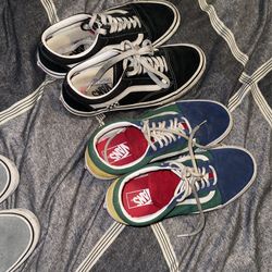 2 Pairs Of Vans Size 7 Men Both For $40