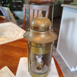 Antique?/Vintage Sherwood's Limited Brass Binnacle Oil Lamp/Lantern