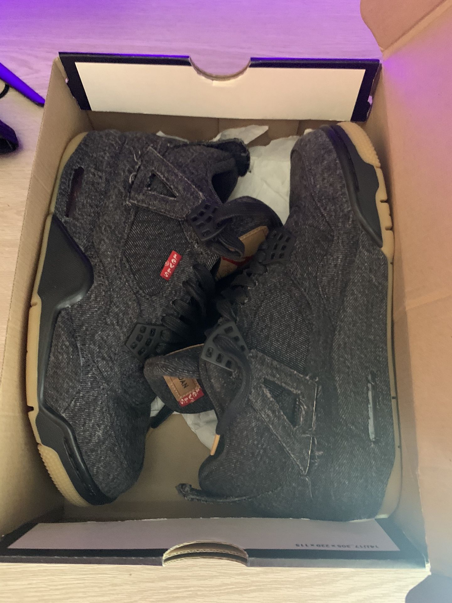 Jordan 4 Levi Black Denim