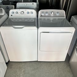 GE top load washer and dryer with 2 months warranty, in perfect operation delivery available, ask fo