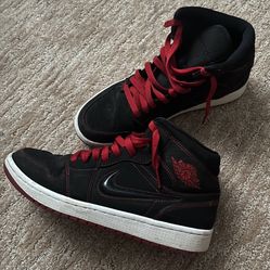 Jordan 1 Black Red and White Mid Fearless Come Fly With Mes