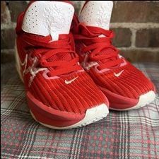 Nike Red Low-Top Basketball Sneakers