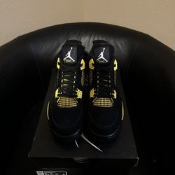 Brand New Air Jordan Yellow Thunder 4’s size 12 with original box and proof of purchase. No trades cash is king and price is firm.